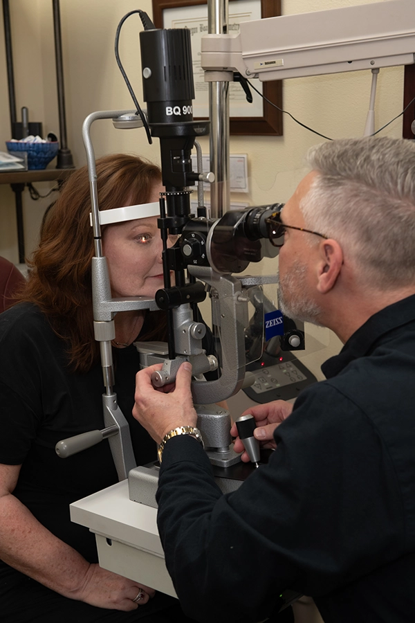 Dr. Chad Lawson with a patient